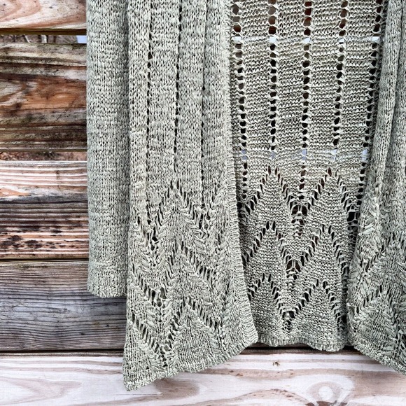 Skye’s the Limit Open Cardigan Sage Green S - Picture 2 of 4